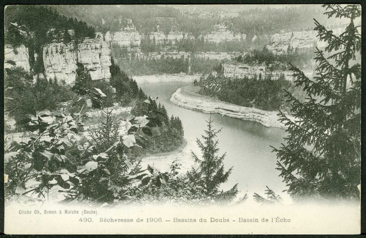 Sécheresse de 1906. Bassins du Doubs. Bassin de l’Écho