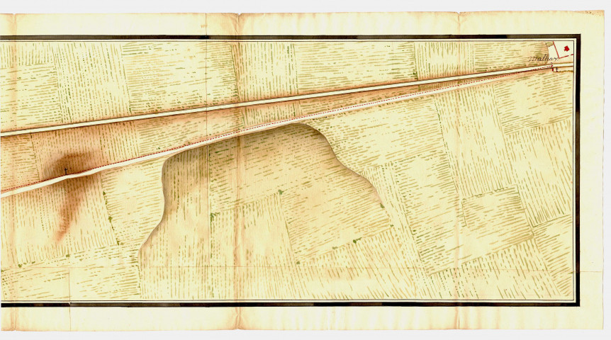 Plan de la route à construire entre Mathay et Les Forges