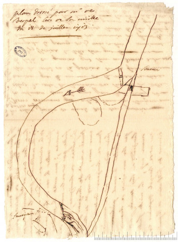 Plan du canal et des écluses de Seveux et Savoyeux