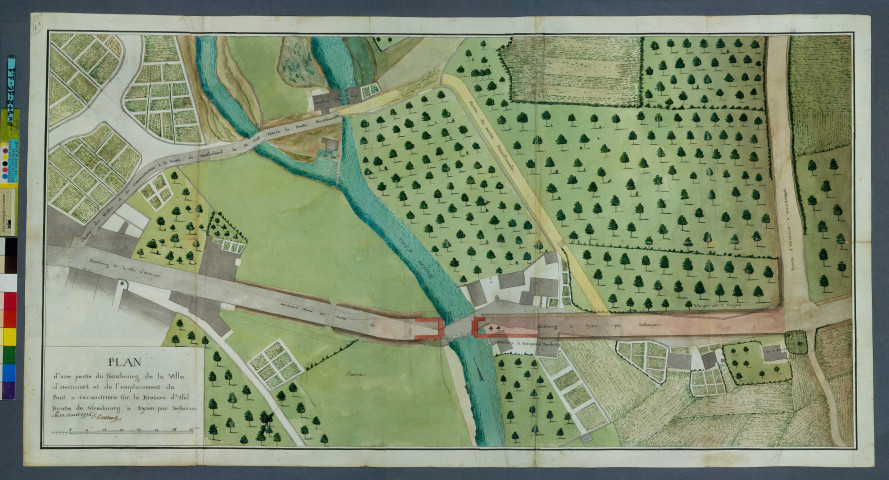 Plan d'une partie du faubourg de la ville d'Héricourt